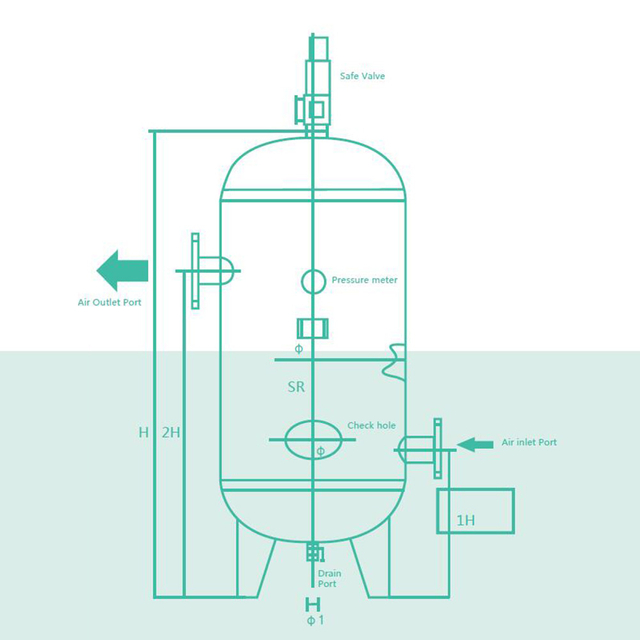 Stainless Steel (304) Air Tank